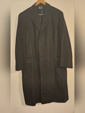 Vintage 1984 Henry Poole London Bespoke Black Cashmere Coat – MC / Men’s L